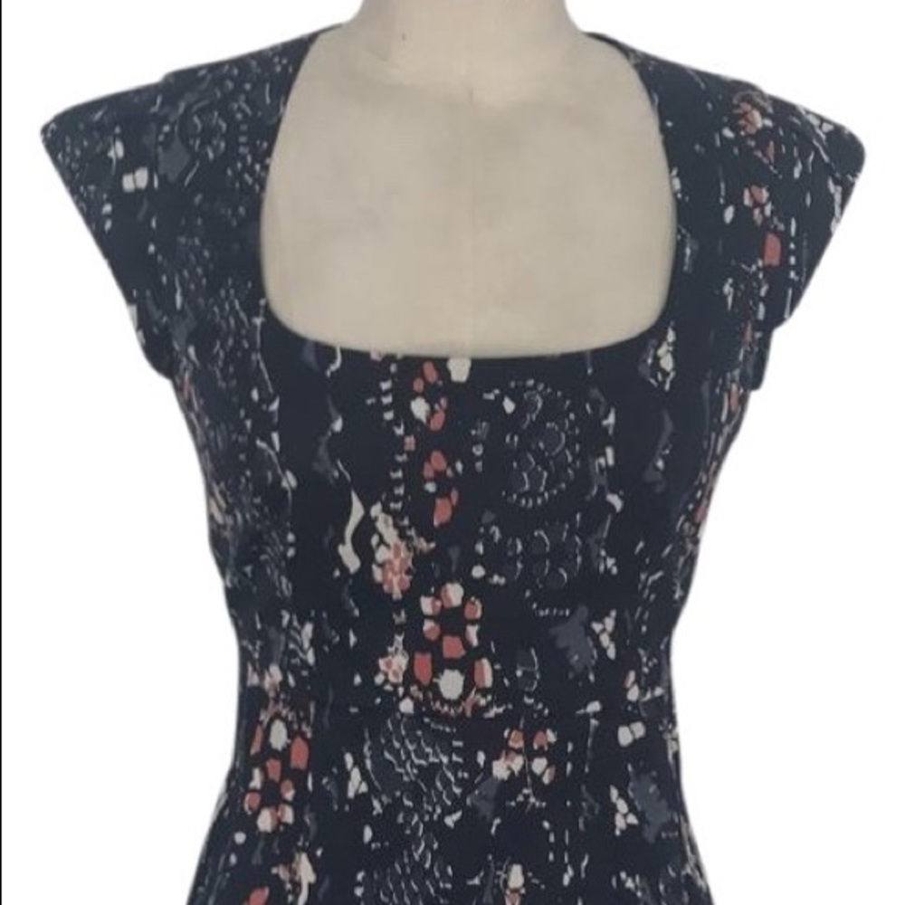 French connection navy blue/multicolor dress